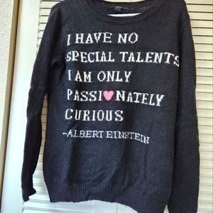 Women's Small Forever 21 Graphic Sweater Albert Einstein